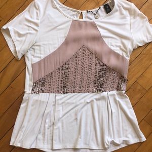 Dusty pink embellished BKE blouse